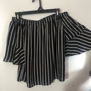 Stripped off the shoulder blouse